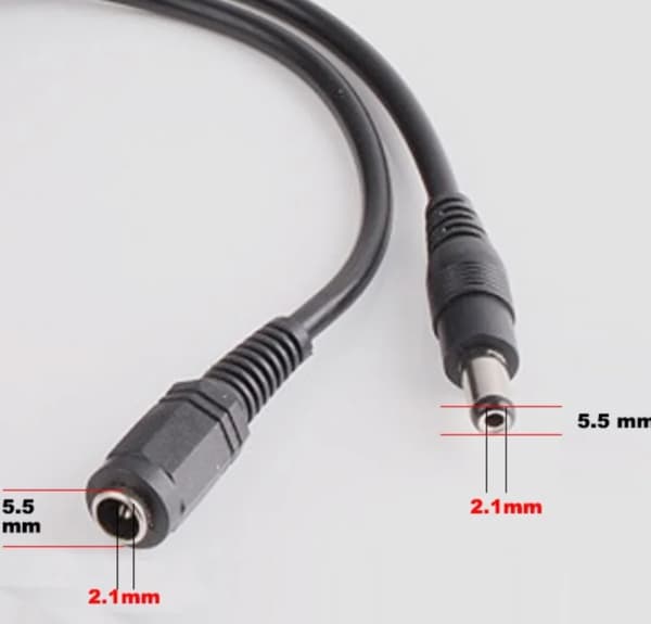 10m STRÖMFÖRLÄNGNINGSKABEL STRÖMFÖRLÄNGNINGSKABEL FÖR DC 5,5 mm KAMEROR 10 meter