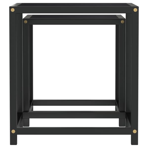 vidaXL Teepöydät, 2 kpl:n setti, MDF, musta