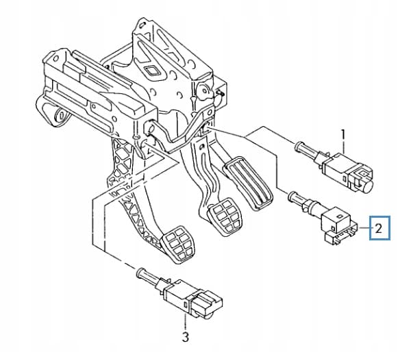 AUDI A3 VW GOLF IV 4 BRYTARE SENSOR STOPP BROMS