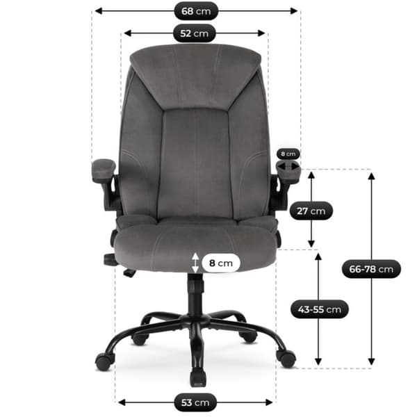 COMFORT drejelig kontorstol, moderne grå