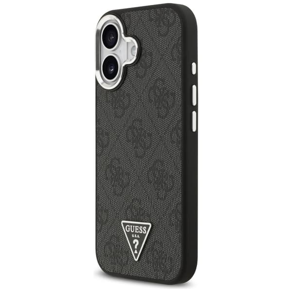 Guess 4G Triangle Logo MagSafe-etui til iPhone 17, sort sølv