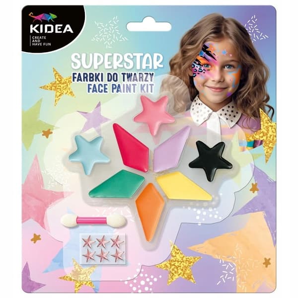 ANSIGTSMALING STJERNE 8 FARVER KIDEA 4468