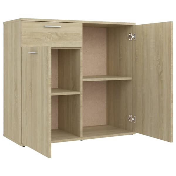 vidaXL skab Sonoma eg 80x36x75 cm spånplade