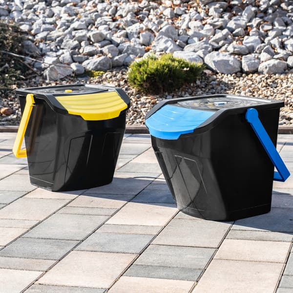 EcoBox 2 affaldssorteringsbeholder BLÅ-GUL