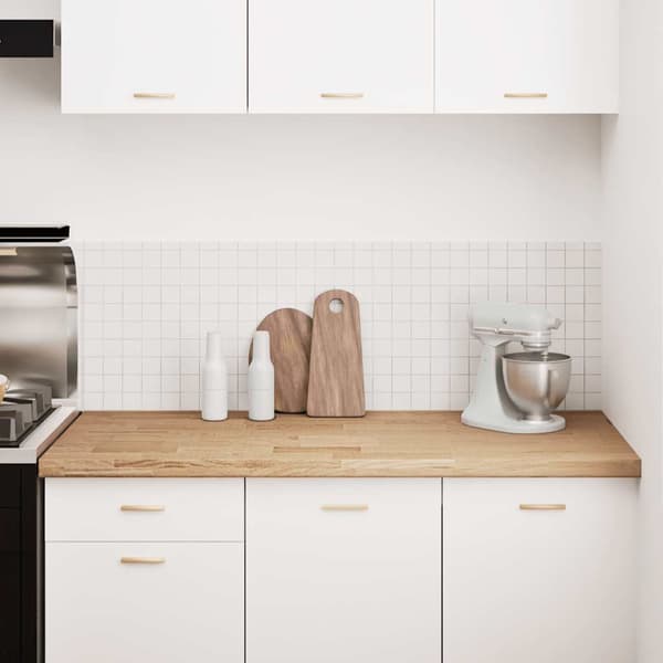 vidaXL køkkenbordplade, 140x63,5x4 cm, rektangulær, massivt egetræ