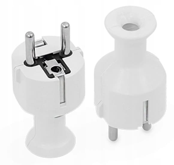 Plastrol WT-40 lige stik 16A 250V hvid