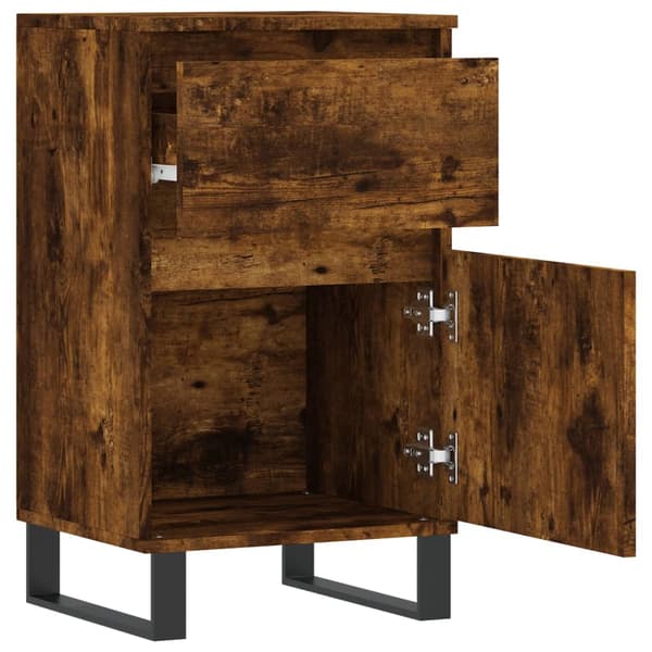 vidaXL kommode, røget eg, 40x35x70 cm, træbaseret materiale
