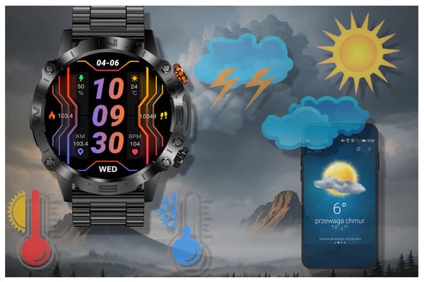 Herr smartklocka GRAVITY GT20-1 - AMOLED, Extra rem (sg024a)