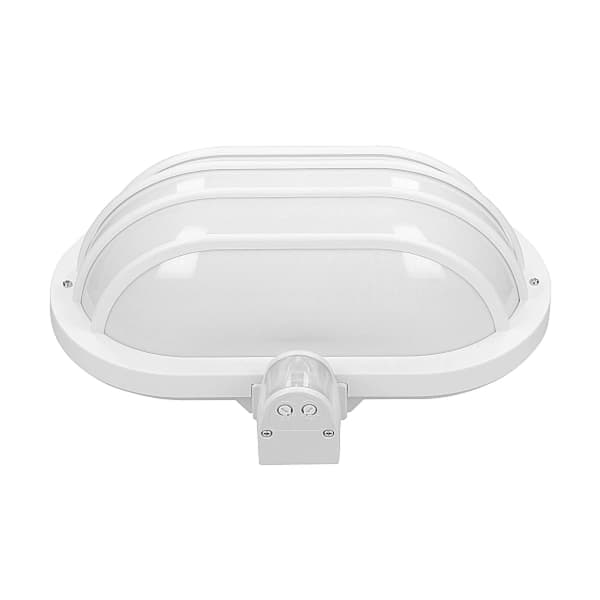 Hermetisk utomhusvägglampa med rörelsesensor E27 60W vit