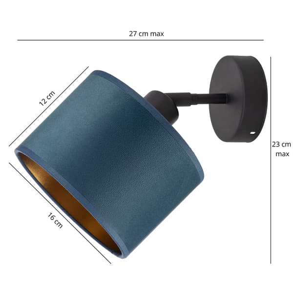 Tornado AMP1 lampe, jeansfløjl-guld