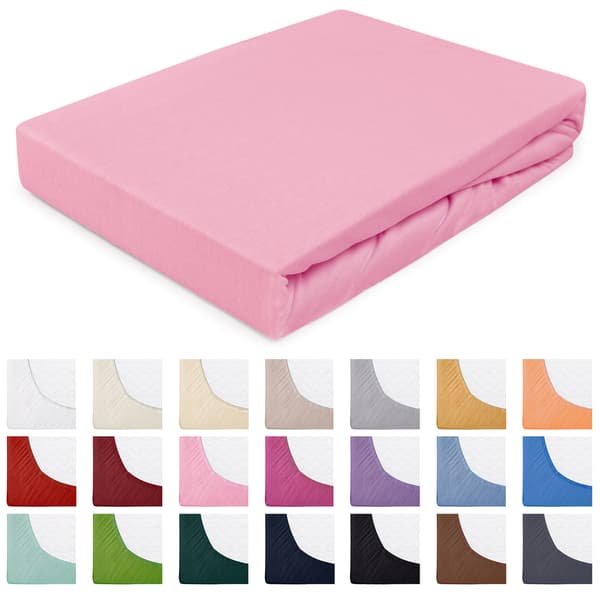 Stræklagen 80x160 elastisk JERSEY 100% BOMULD pink