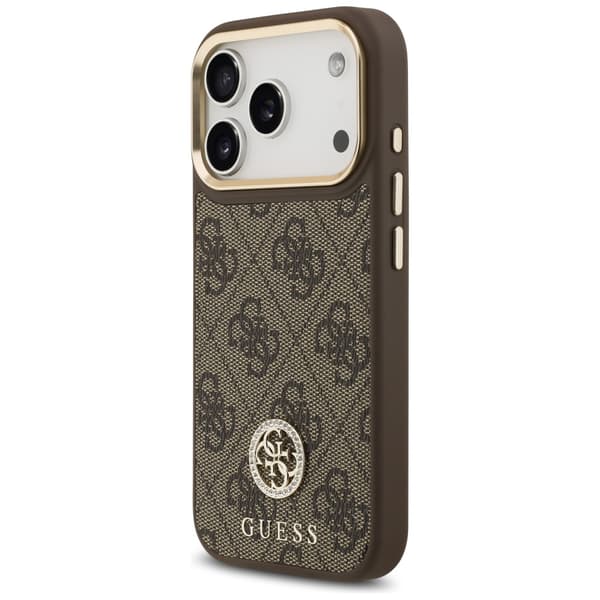 Guess 4G Strass Logo MagSafe-etui til iPhone 17 Pro brunt