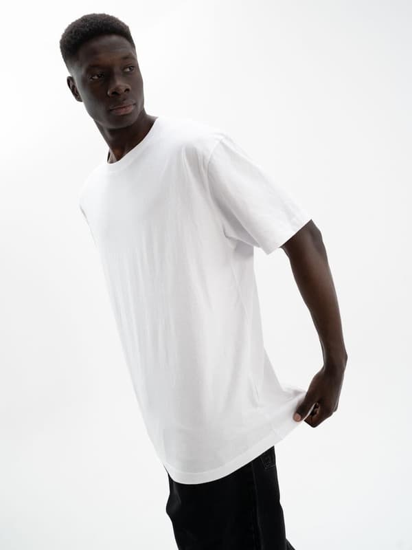Herr Oversize T-shirt Vit UrbanCity Ingen Logotyp XL