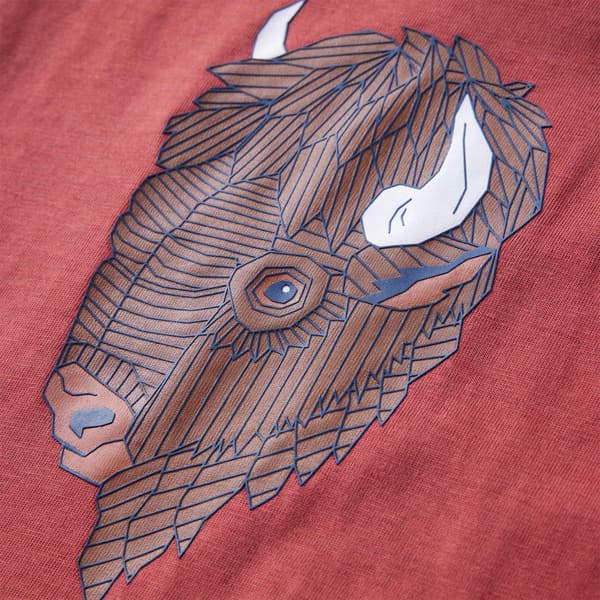 Barn långärmad T-shirt, bränd röd, 140