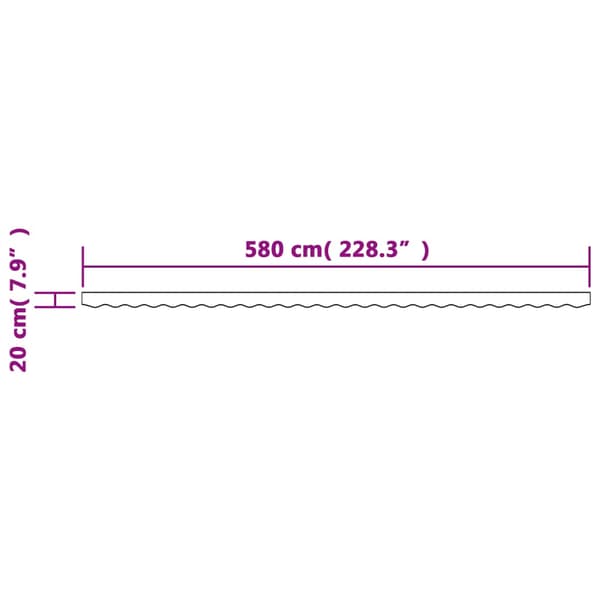 vidaXL markisekappe, antracit striber, 6 m