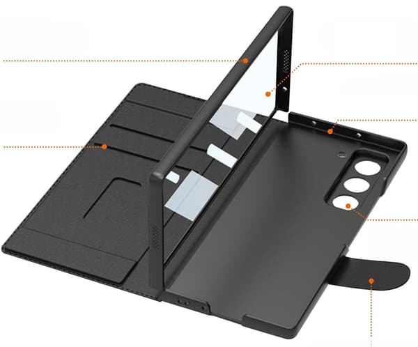 Flip pung-etui til Samsung Galaxy Z Fold 7 5G - kulstofsort