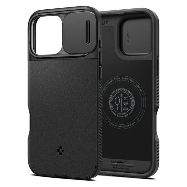 Spigen Optik Armor Magsafe-etui til iPhone 16 Pro Max, sort