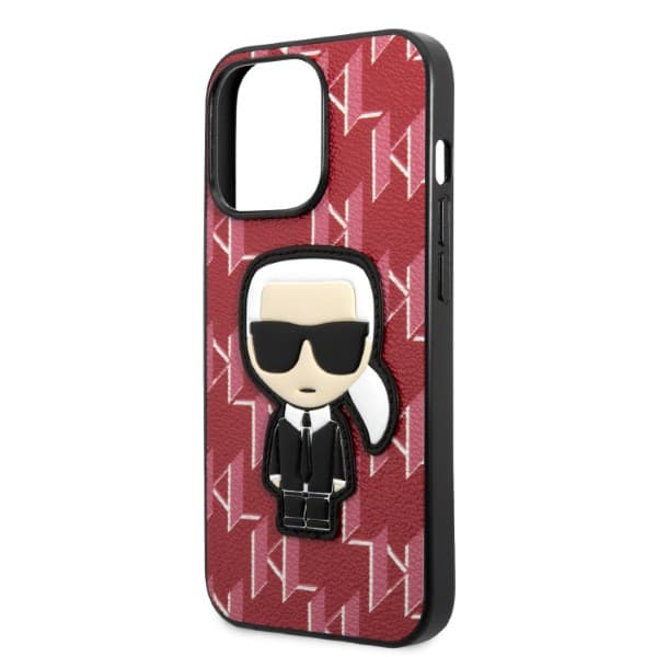 Karl Lagerfeld Monogram Ikonik Patch-skal till iPhone 13 Pro Max, rött