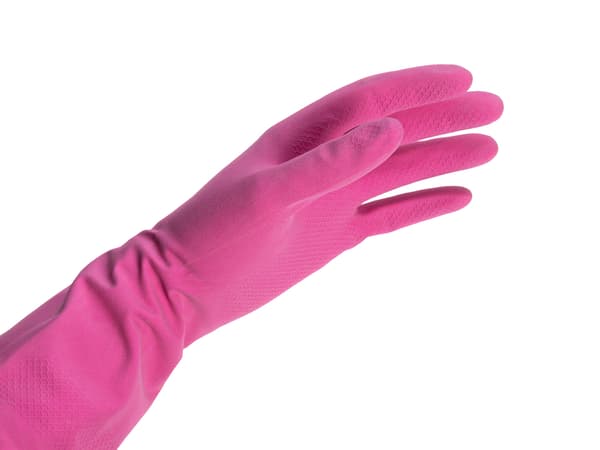 PRAKTISKE LATEXHANDSKER ROSA -S