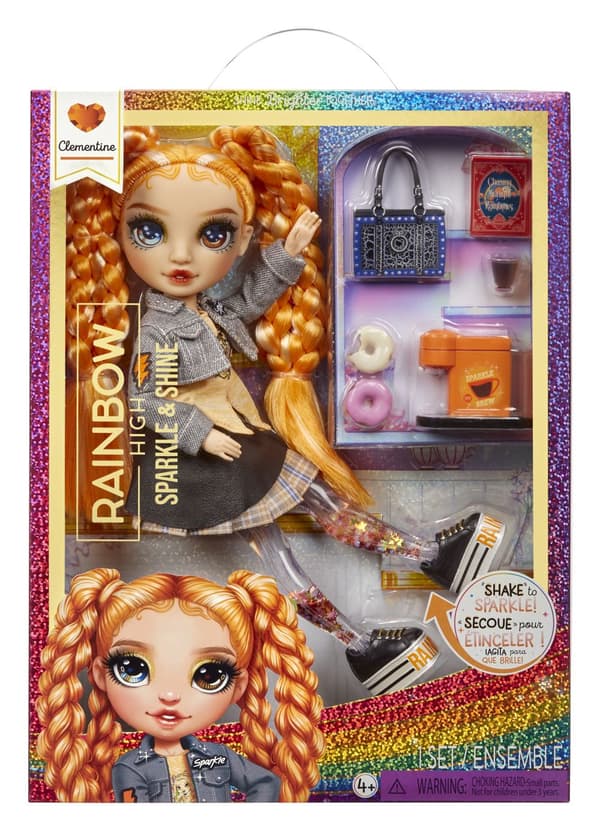 Regnbue High. Sparkle & Shine Modedukker Clementine Orange