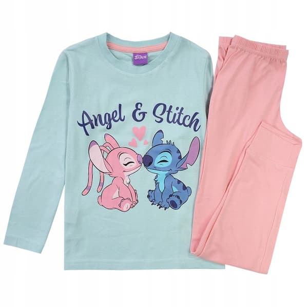 FLICKPYJAMAS, bomull, långärmad, LILO AND STITCH 92 ER01G