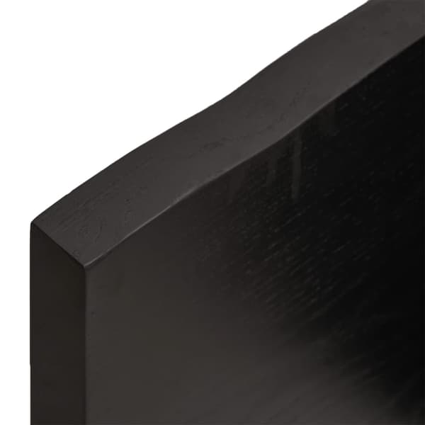 vidaXL hylde mørkebrun 40x40x(2-4) cm egetræsfinish
