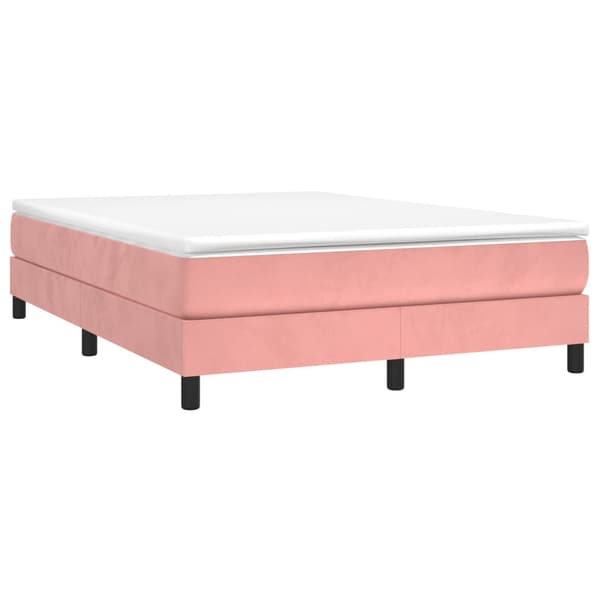 vidaXL Sängynrunko pinkki 140x190 cm sametti