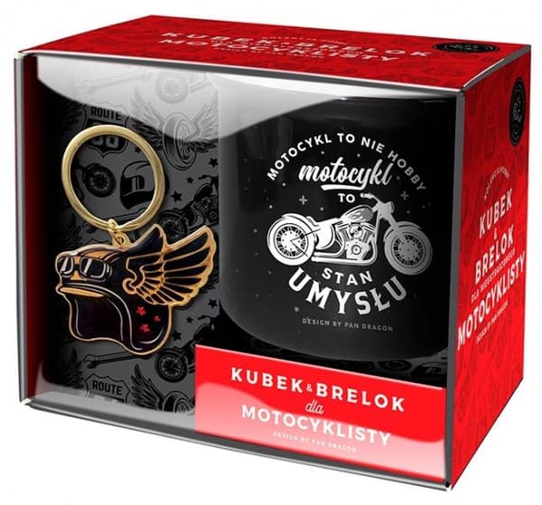Hobby-motorcykelmugg + nyckelringsset