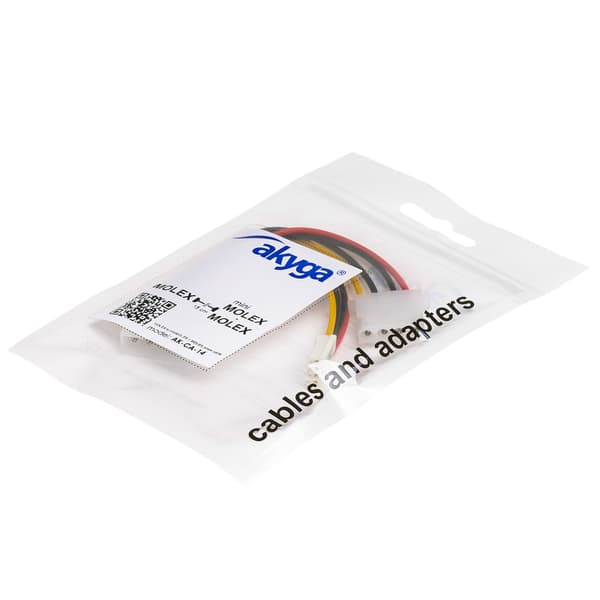 Molex-kabel - Molex mini Molex Akyga AK-CA-14 Strømkabel til diskdrev 15 cm