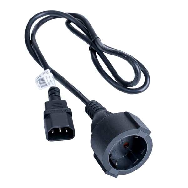Akyga AK-PC-13A strömkabeladapter C14 / CEE 7/4 Schuko-kabel 1m
