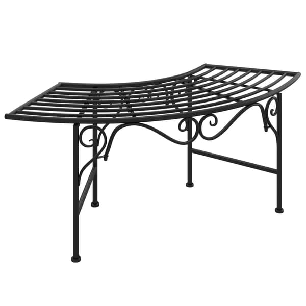 vidaXL Puunjalka 113 cm musta teräs