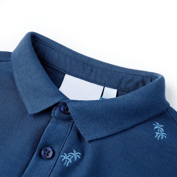 Børnepoloshirt, mørkeblå, 92