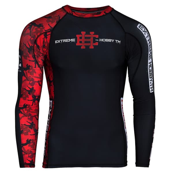 Herr långärmad rashguard RED WARRIOR L SVART