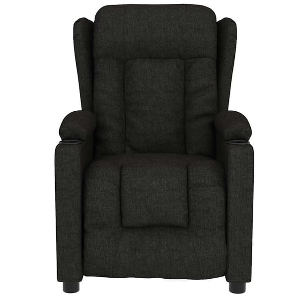 vidaXL elektrisk massagestol, sort, stof