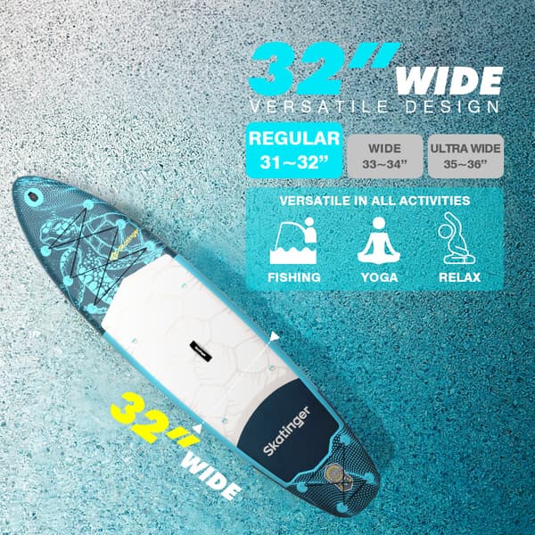 SUP-bräda SKATINGER Turtle Ocean 320x81x15 cm (11') allround