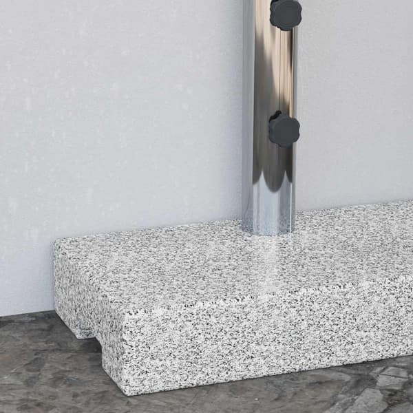 vidaXL Rektangulär paraplyfot, granit, 25 kg