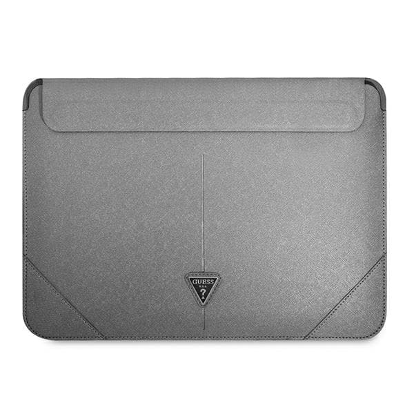 Guess Sleeve Saffiano Triangle Logo Laptoptaske/Etui op til 14", Sølv