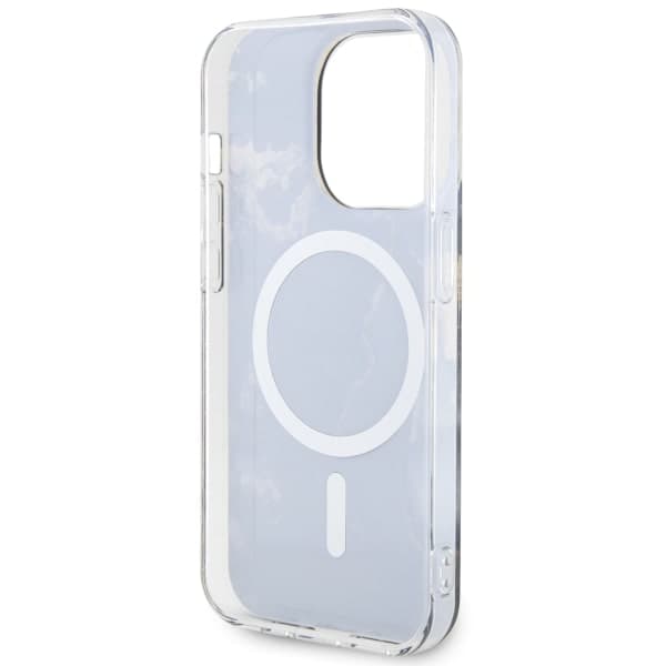Guess Golden Marble MagSafe-etui til iPhone 14 Pro Max, sort