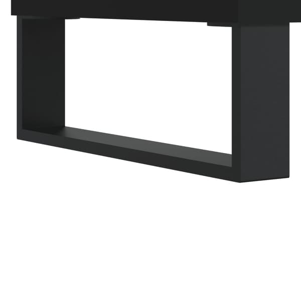 vidaXL sofabord, sort 90x49x45 cm, træbaseret materiale