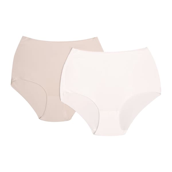 Henderson Hög Midja Mage 2-Pack Trosor | Kräm, Beige M