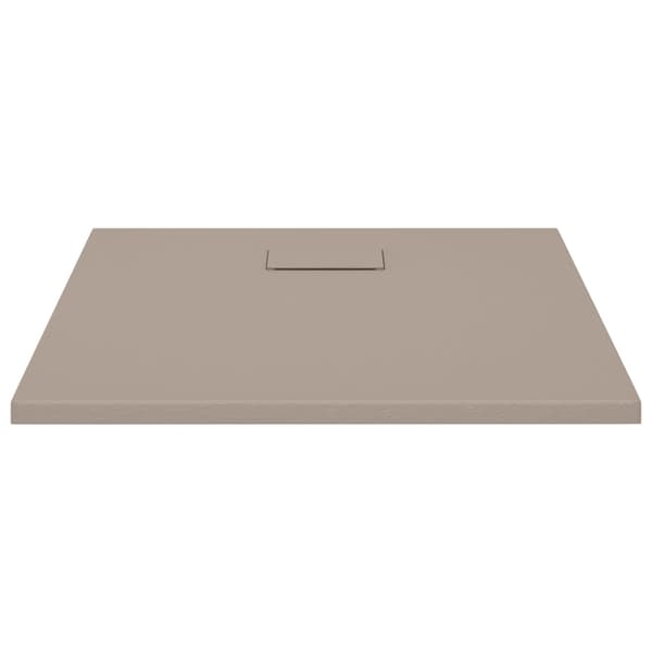 vidaXL Duschkar, SMC, Brun, 80 x 80 cm