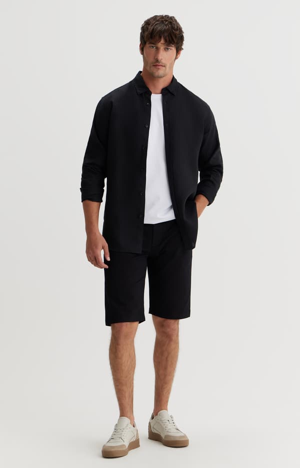 Sorte shorts med smal pasform 31