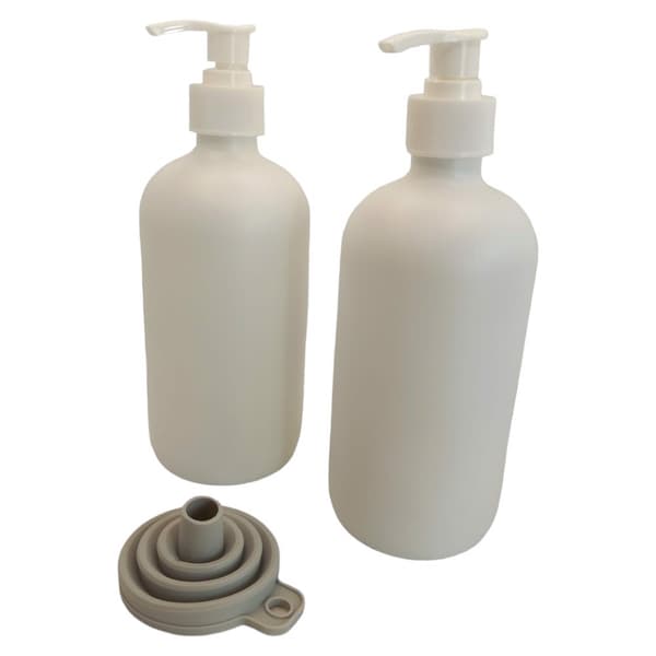 Glas sæbe shampoo dispenser 500ml 2 stk