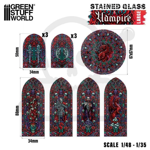 GSTU524856 Vampyr i målat glas, stor (1-pack)