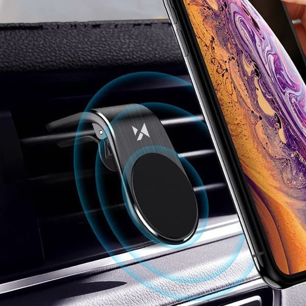Magnetisk telefonholder til luftventil, sort