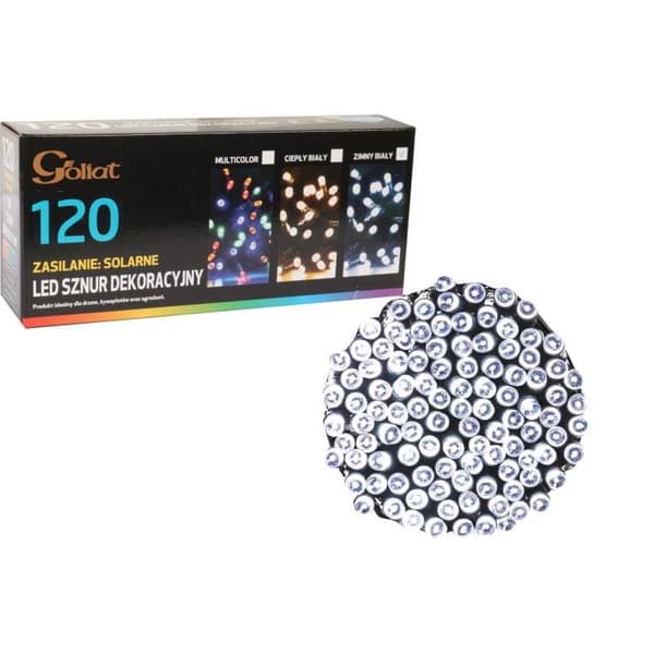 Julgransljus 120 LED soldriven kallvit