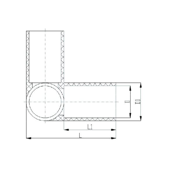 IDMAR 3/4" PVC-böjkoppling för vatten, limmat system - kallvatten
