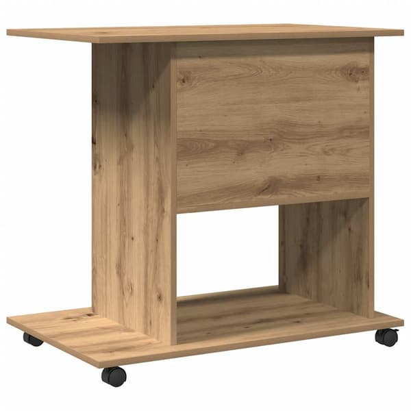 vidaXL computerbord, håndlavet eg, 80x50x75 cm