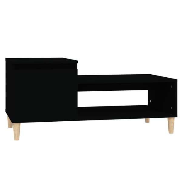 vidaXL sofabord, sort 100x50x45 cm, træbaseret materiale