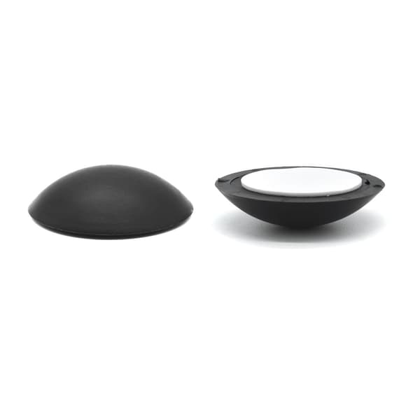 Selvklæbende dørstopper 60 mm sort, sæt med 10 stk.